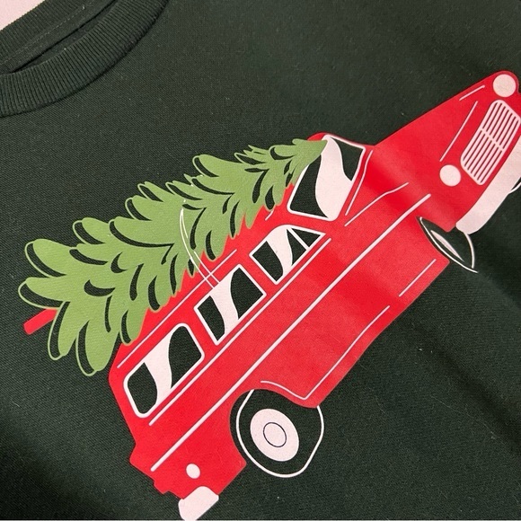 Old Navy. Christmas holiday crew neck sweatshirt. Green. Size L. - Picture 5 of 5